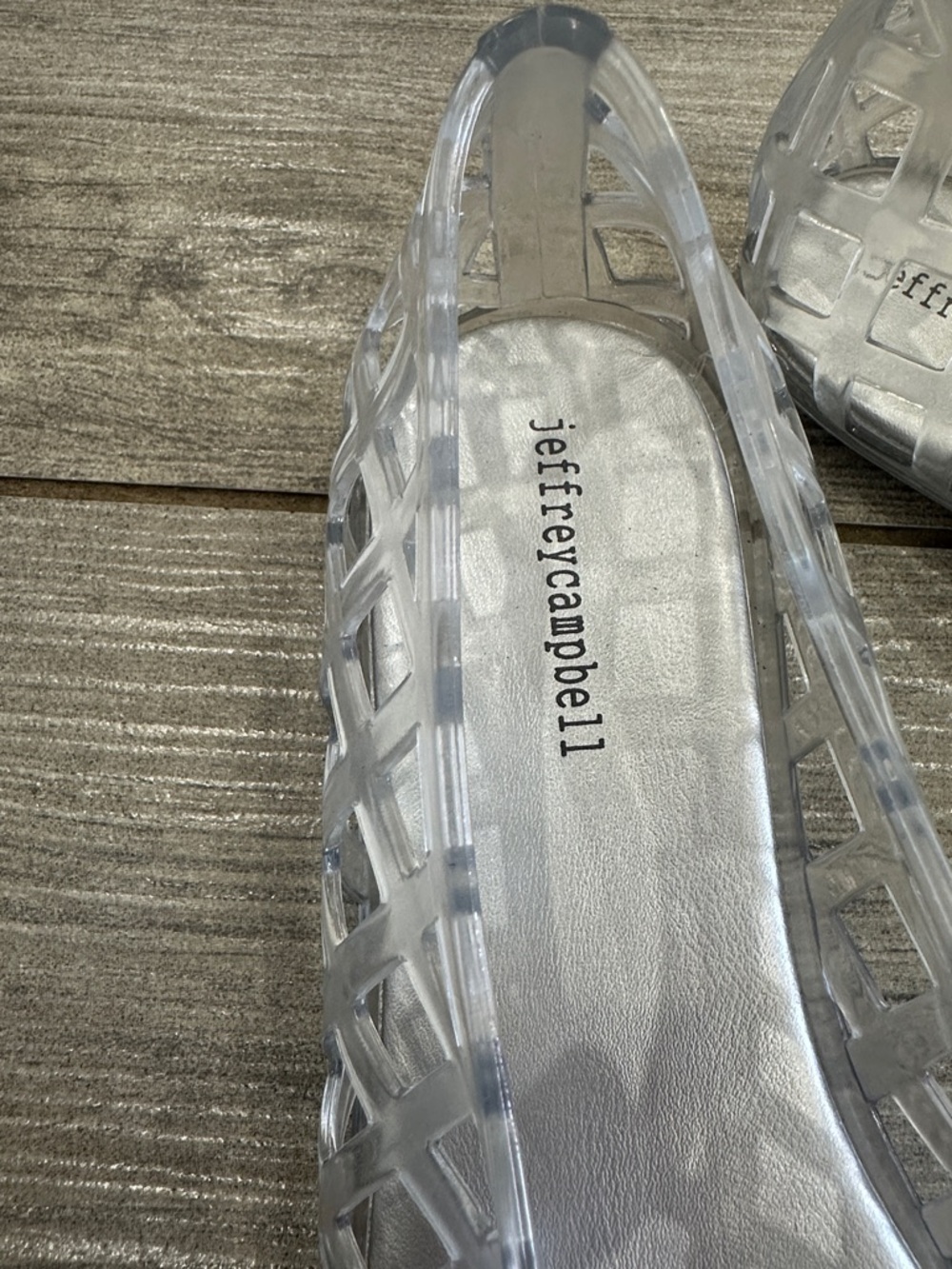 Jeffrey Campbell Jellz Clear Slip Ons New! - Picture 13 of 15